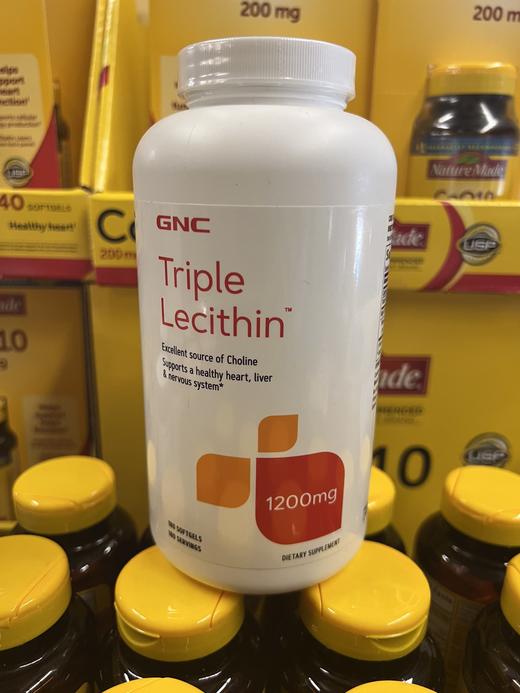 美国GNC健安喜高浓度大豆卵磷脂浓缩软胶囊180粒 美国代购，无中文标签，介意慎拍! M 商品图2