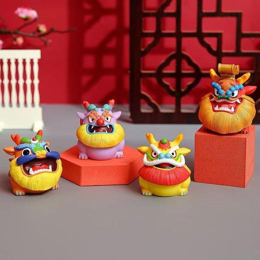 3D款龙生九子石膏娃娃白胚涂色diy创意儿童手工彩绘玩具绘画礼物 商品图2