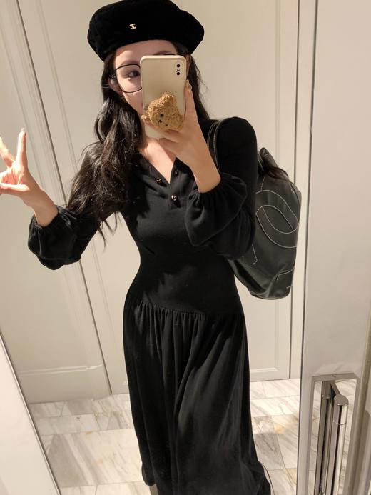 Read Nameless /慕斯羊绒小蛮腰黑色连衣裙 商品图4