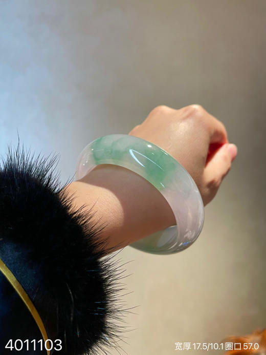 冰飘翠手镯【4011103】圈口57.0~具体价格微信咨询 商品图0