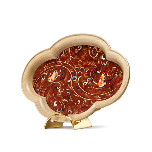 “化蝶”主题镶嵌海棠盘 商品图1