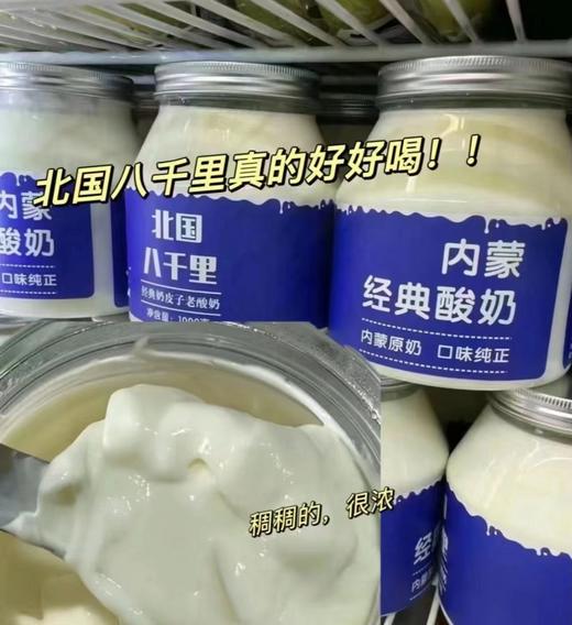 八千里内蒙奶皮子酸奶1kg 商品图1
