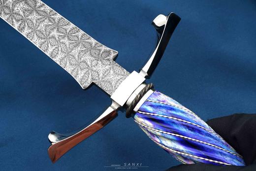 三希堂  现代刀系列  四芒星大马短剑  未开刃 商品图8