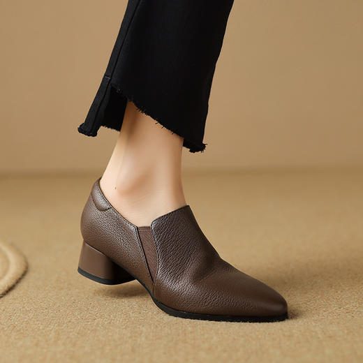 【预售5天】春季新款，里外全皮 真皮单鞋小皮鞋乐福鞋BS-H662 商品图4