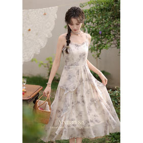 【65折秒杀】鹿向南《一曲相思》气质法式连衣裙L33952