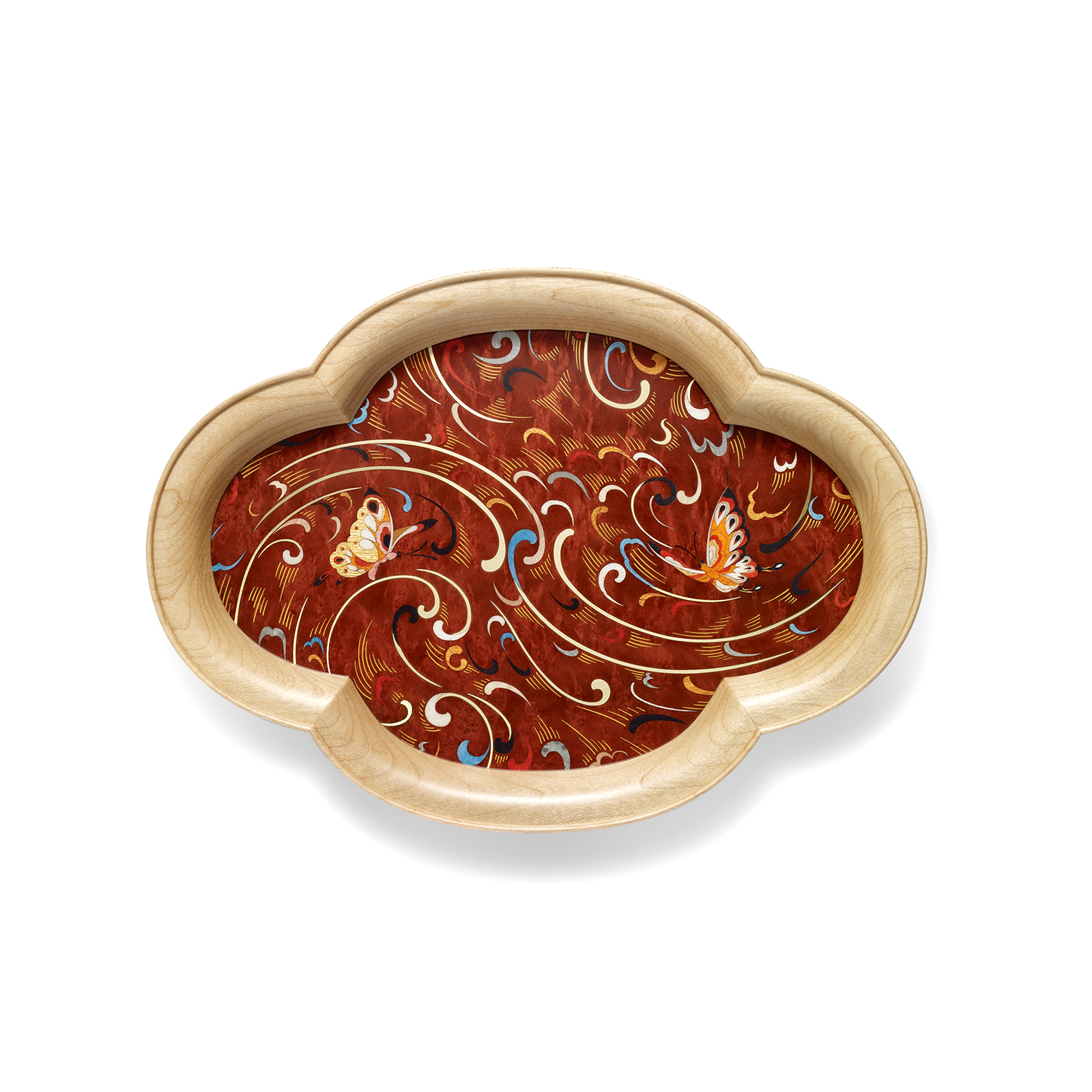 “化蝶”主题镶嵌海棠盘