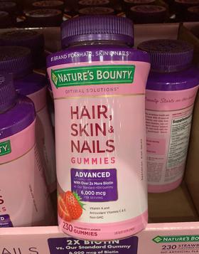 Nature's Bounty自然之宝 胶原蛋白软糖 6000mcg*230粒，富含抗氧化剂维生素C&E！美国代购，无中文标签，介意慎拍
