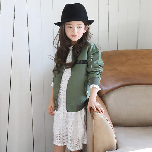 【时尚韩范，春季爆款！】女童连衣裙2024春季韩版，中大童长袖洋气蕾丝裙儿童公主裙中长款！-lm 商品图2