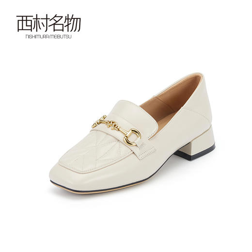 西村名物2024春季新品经典真皮舒适休闲简约通勤乐福鞋单鞋X24AM10251 商品图0