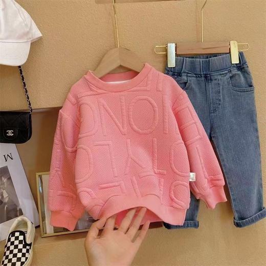 上新【两件49】贝叮熊休闲提花字母卫衣+休闲卫衣+德绒打底衫 商品图4