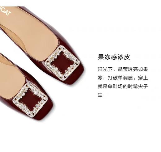 KISSCAT03340000337接吻猫[繁华系列]24年新款气质[摘星鞋]水钻花托法式单鞋 商品图6