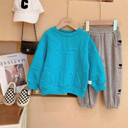 上新【两件49】贝叮熊休闲提花字母卫衣+休闲卫衣+德绒打底衫 商品图3