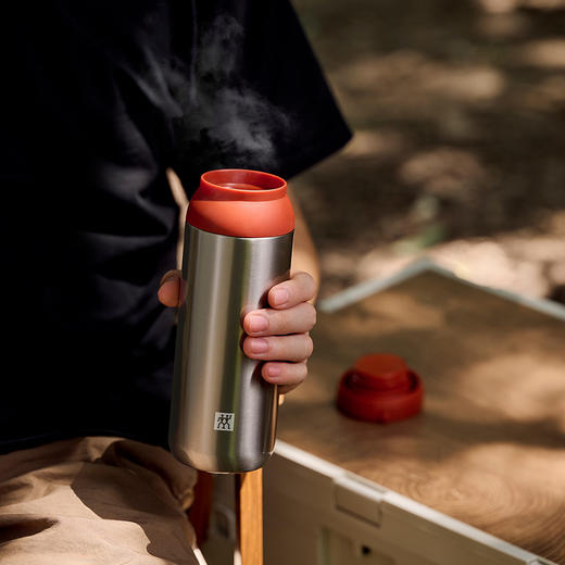 1029000 双立人提手茶滤保温杯红色450mL 商品图4