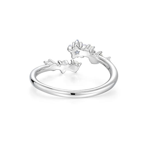 KADER卡蒂罗 璀璨星光戒指 925银闪耀流星璀璨吸睛开口可调节女戒一只 仙气百搭约会穿搭配饰 闺蜜款礼物礼盒装 商品图2