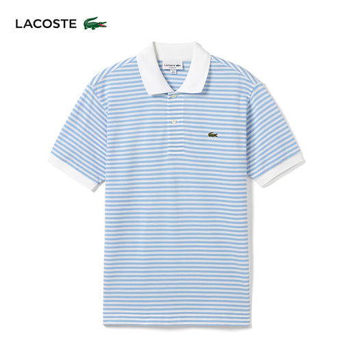 Lacoste法国鳄鱼男士新款时尚条纹短袖POLO衫PH9753-98 商品图1