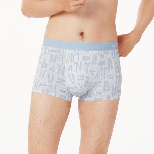 都市丽人都市锋尚潮流时尚男士平角裤男凉感冰丝男士内裤无锦纶平角FK4CA6 商品图1