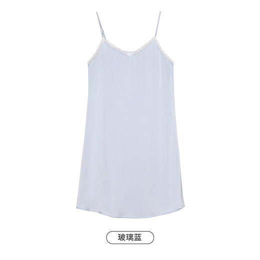 都市丽人生活家居春夏睡衣女缎面丝家居服薄款吊带裙女士丝质睡裙LH46B8 商品图11