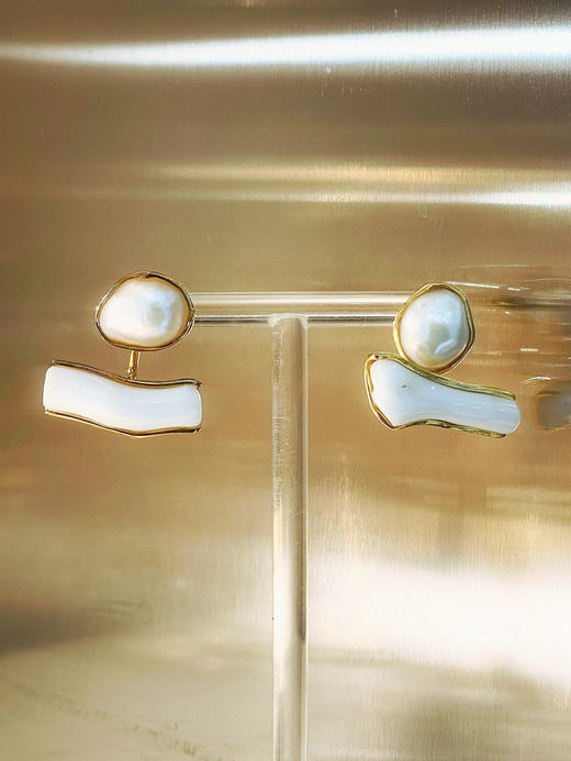 LDMO｜ORECCHINI CORDELIA SMALL Earrings白珊瑚珍珠耳环 商品图1