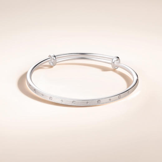 【星月相伴足银手镯】Fanci范琦999足银可调节抽拉手饰礼物送妈妈 下单赠精美礼盒+顺丰速运+运费险 商品图2