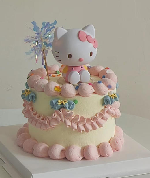hello kitty猫女孩女生周岁生日蛋糕（可以换美乐蒂 商品图0