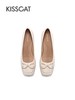 KISSCAT接吻猫2024年新款气质法式中跟鞋温柔通勤粗跟单鞋 商品缩略图5