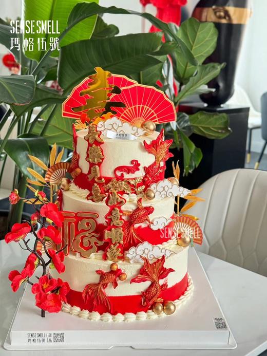 G163寿款蛋糕（图片展示6+8+10三层蛋糕，请提前2天预订） 商品图1