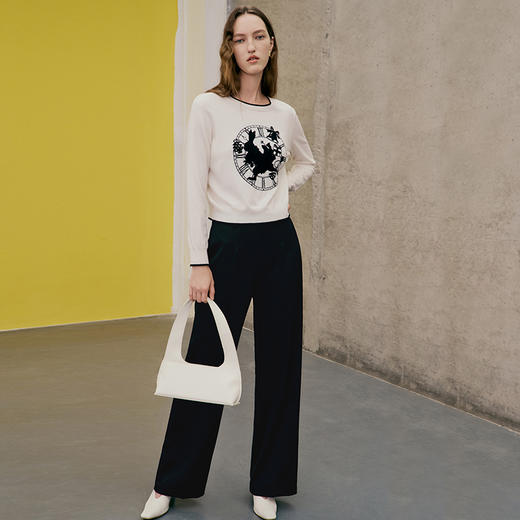 EITIE爱特爱春季新款显瘦直筒裤子7305002 商品图5