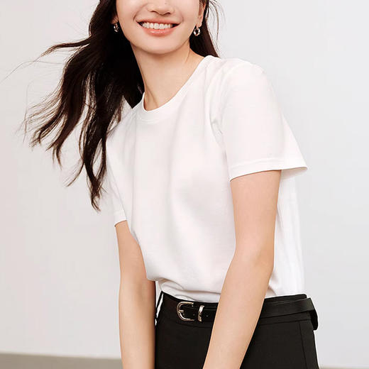 （69元2件，89元3件，单件不发）Basiclive匹马棉纯色T恤，面料贵族的匹马棉，耐穿好穿更高级！【G】 商品图3