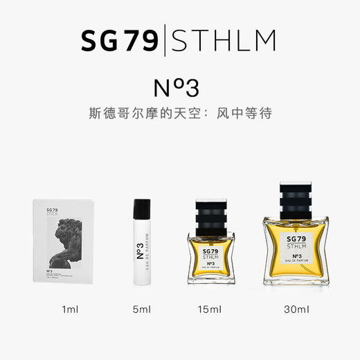 瑞典进口 SG79 EdP淡香精 艺术香水 N°3斯德哥尔摩的天空：风中等待 商品图5