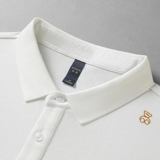 14LP3718214LP37182【桑蚕丝混纺】罗蒙春秋男士满身印polo衫男长袖时尚舒适翻领百搭长袖t恤男 商品图5