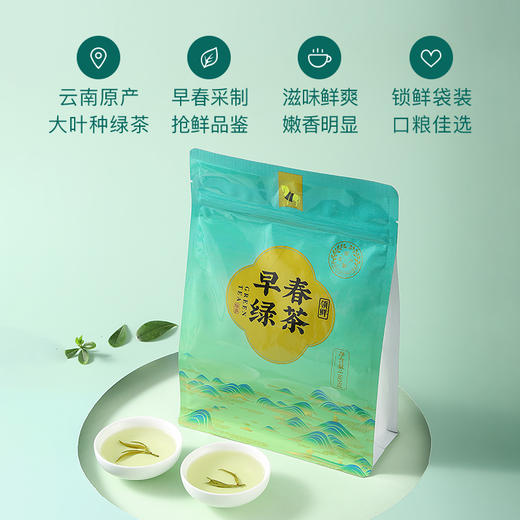 2024年新茶 八马茶业 | 云南绿茶 领鲜.早春绿茶自立袋装 商品图1