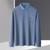 【仿丝光】罗蒙春秋男士绣花款polo衫男长袖t恤男商务男士polo衫长袖 商品缩略图1