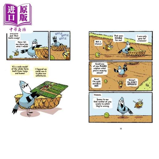 【中商原版】桥梁漫画 豌豆 蜂后和杰伊4农场事件 Pea Bee & Jay #4 Farm Feud英文原版进口 儿童图画图像小说 漫画故事 6-9岁 商品图3