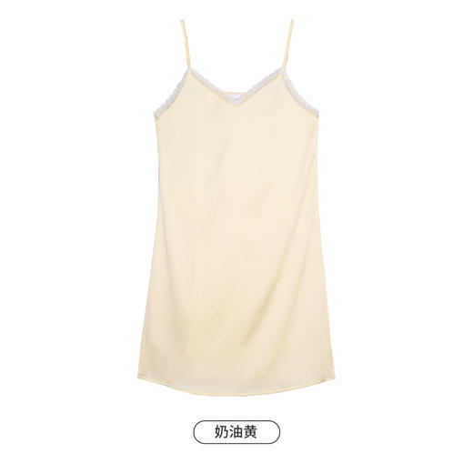 都市丽人生活家居春夏睡衣女缎面丝家居服薄款吊带裙女士丝质睡裙LH46B8 商品图8