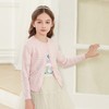mettekids女童针织开衫2024春秋新款粉色镂空儿童棉羊绒洋气童装 商品缩略图2
