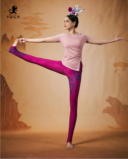 壁虎瑜伽【2402SY280】圆领修腰短袖T恤【5天发货】 商品图5