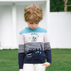 mettekids男童毛衣秋冬2024新款棉羊绒儿童蓝色卡通打底针织衫 商品缩略图3