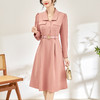 春新品通勤简约百搭显气质收腰连衣裙WLZD2401705 商品缩略图0