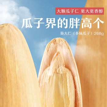 来伊份葵大仁多味瓜子268g 葵花籽每日坚果干果炒货休闲零食生日礼品 商品图3