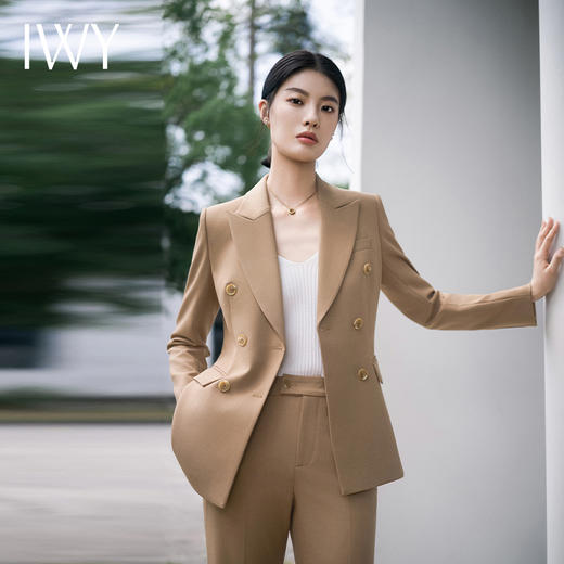 IWY/深卡其西装套装春款通勤上班服装高级设计感西服医美工装C14211+P34211 商品图1