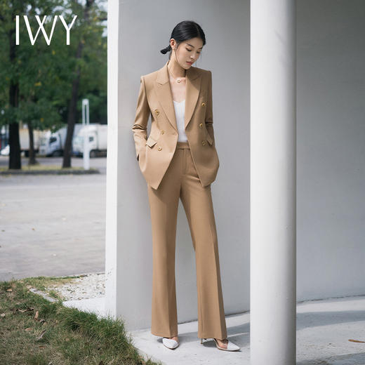 IWY/深卡其西装套装春款通勤上班服装高级设计感西服医美工装C14211+P34211 商品图2