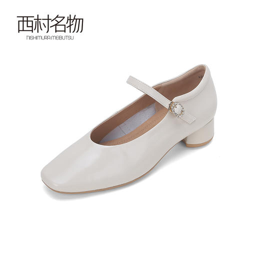 西村名物2024春季新款软底舒适法式气质真皮玛丽珍鞋仙女鞋X24AE10521 商品图0