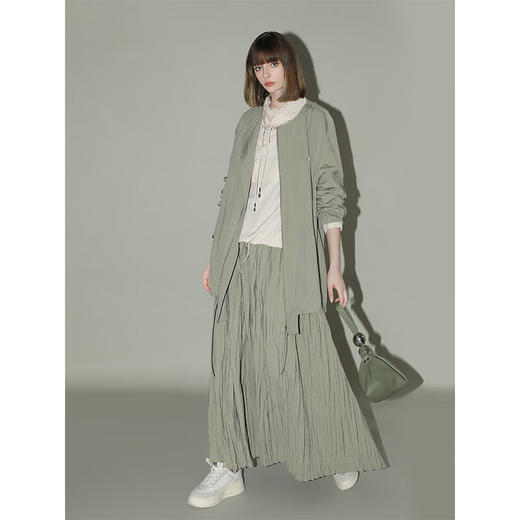 【限时特惠】COCOBELLA设计感工装拉链外套明线装饰轻薄棒球服夹克SC7006 商品图3