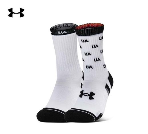 【双12抄底福利一口价】安德玛男款UA Performance棉质半腿袜—2双装1379534-100【如无库存，将做退款】 商品图0