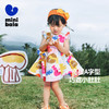 迷你巴拉女童宝宝裙子夏季透气纯棉荷叶边小飞袖连衣裙 商品缩略图1