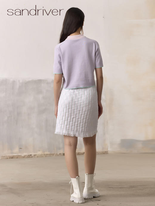 精梳棉针织短款开衫SJS96W013A 商品图4