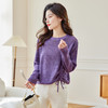 CC27-2426镂空长袖t恤女针织打底衫2024春新款别致绝美小上衣洋气小衫批发 商品缩略图0