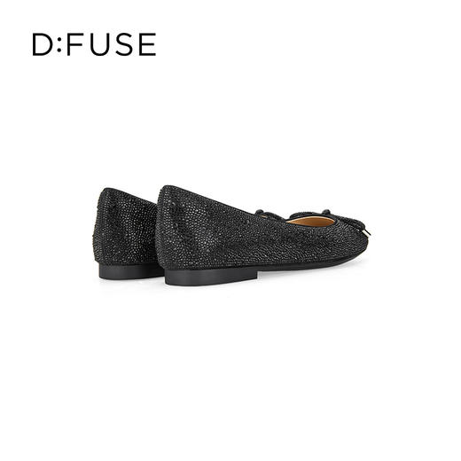 Dfuse迪芙斯春季新款银色布闪钻平底芭蕾单鞋DF41111067 商品图2