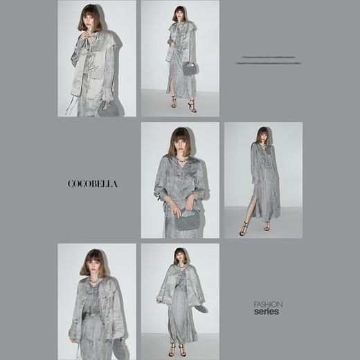 COCOBELLA新中式人丝提花炒色衬衫女丝光质感国风衬衣SR0028 商品图2