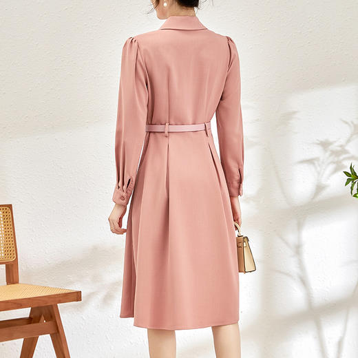 春新品通勤简约百搭显气质收腰连衣裙WLZD2401705 商品图1